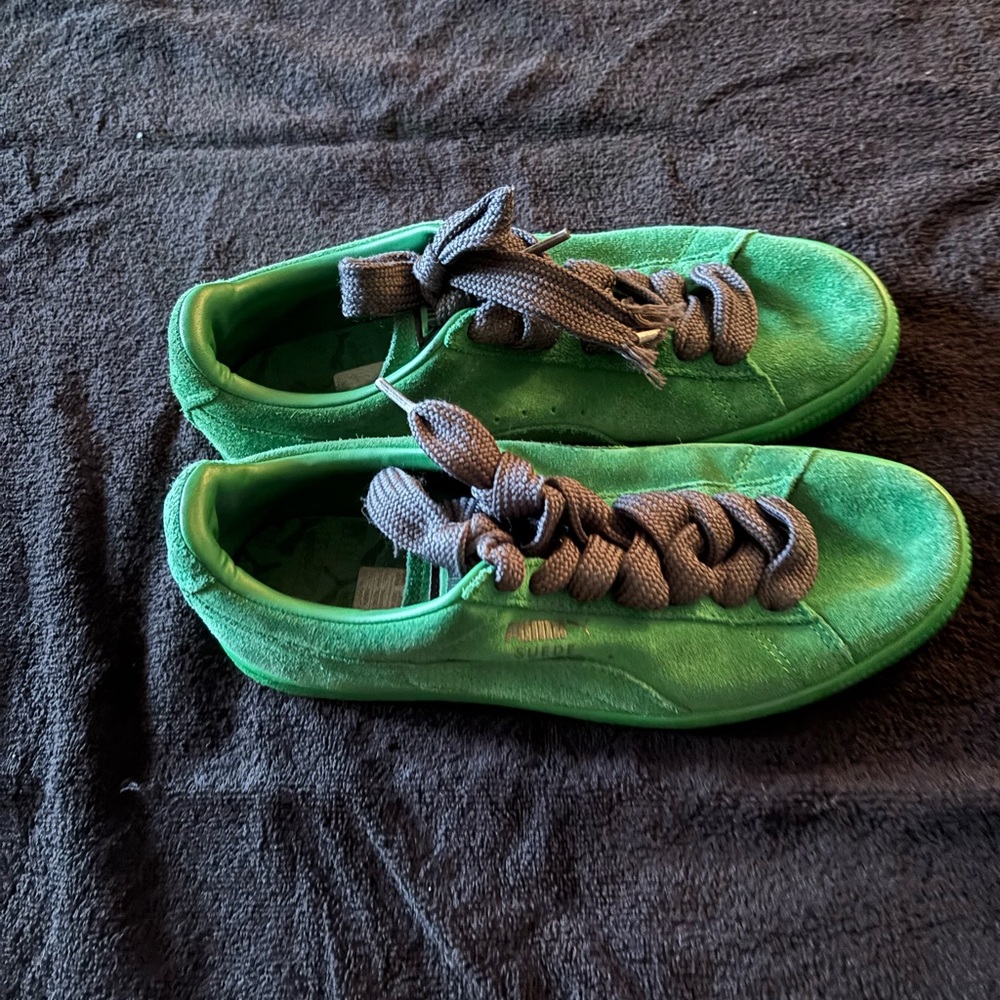 Puma Green Suede Men's Shoes